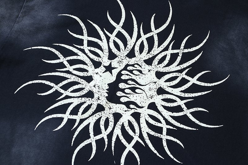 Hellstar Washed Black Star Graphic T-Shirt — detail