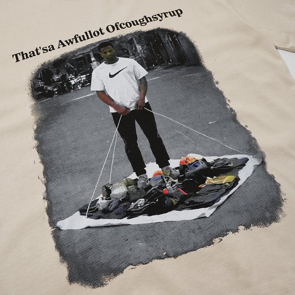 THAT'S A AWFUL LOT OF COUGH SYRUP Short-Sleeve Graphic T-Shirt — detail