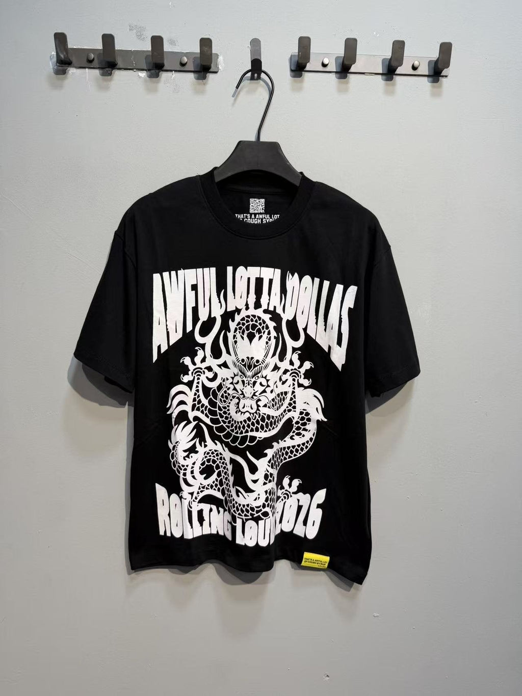 THAT'S A AWFUL LOT OF COUGH SYRUP P47 Graphic Black Short-Sleeve T-Shirt — front
