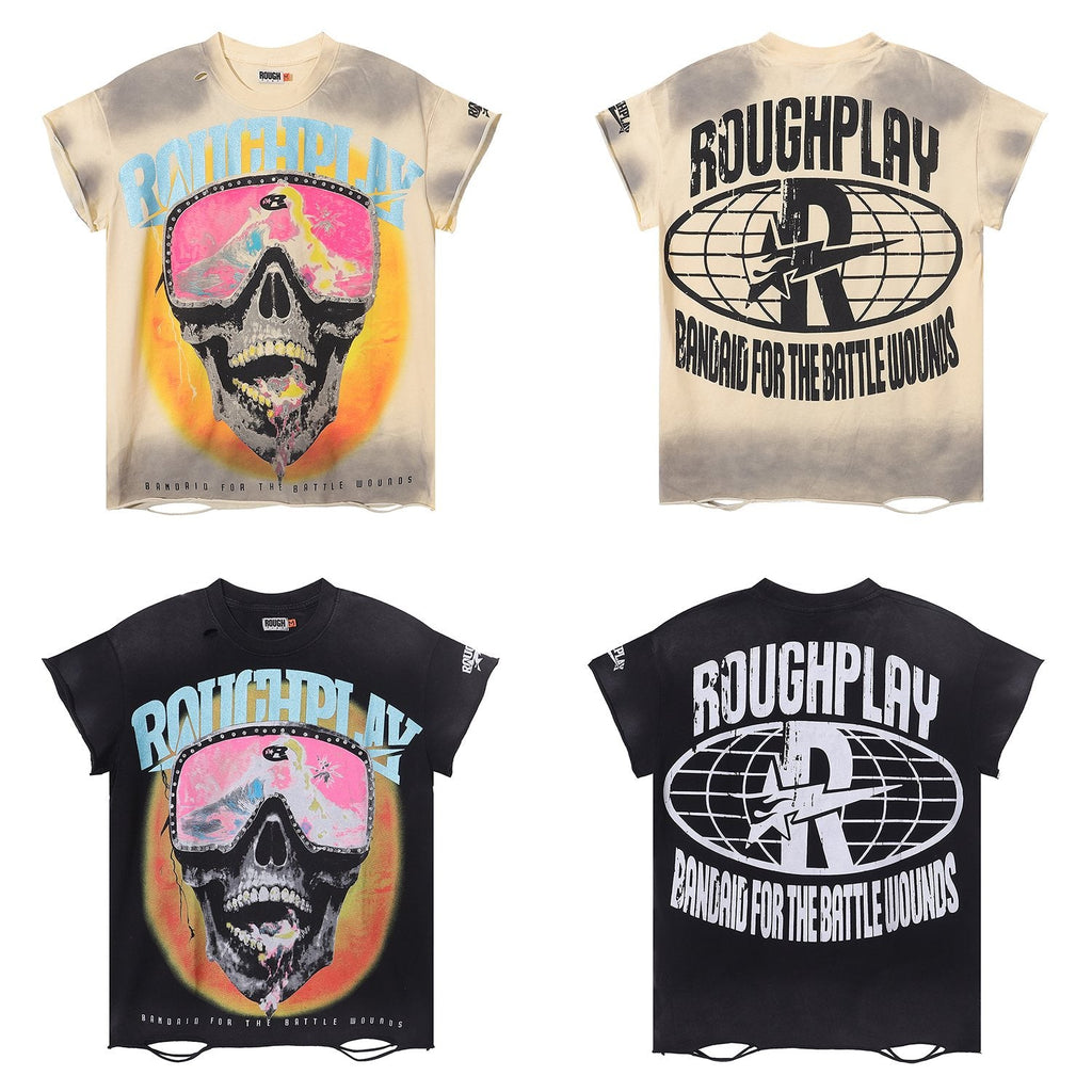 Rough Play Skull Goggles Graphic T-Shirt — comparison
