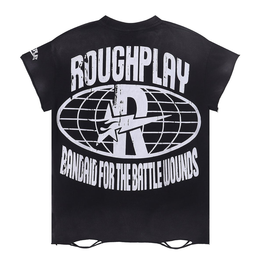 Rough Play Skull Goggles Graphic T-Shirt — back