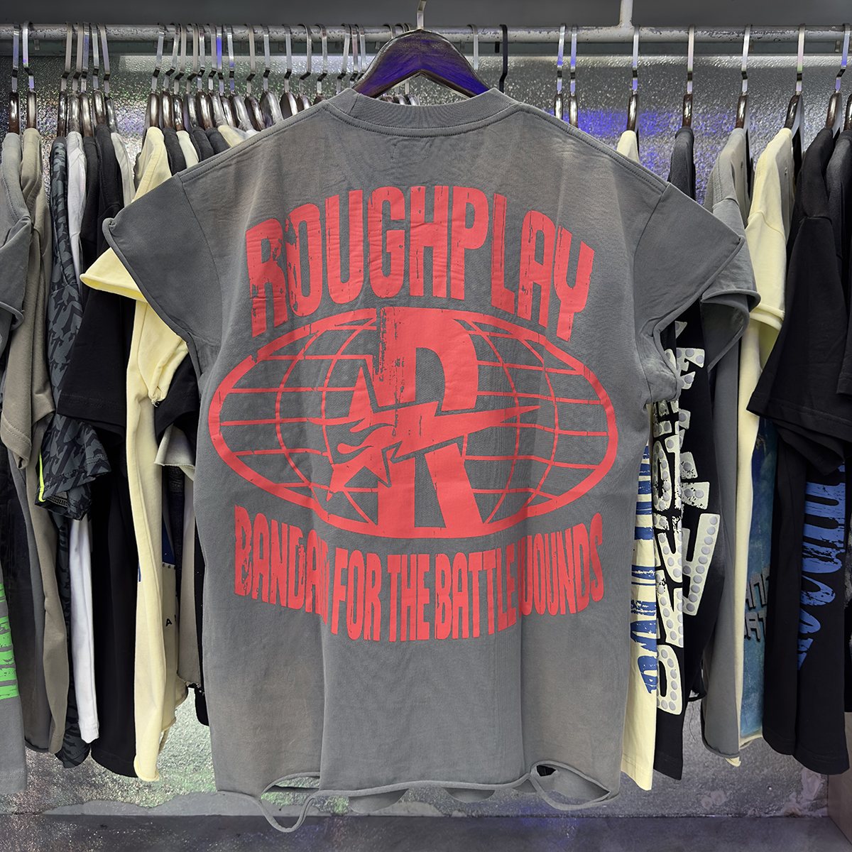 Rough Play Astro Boy Graphic Distressed T-Shirt — context