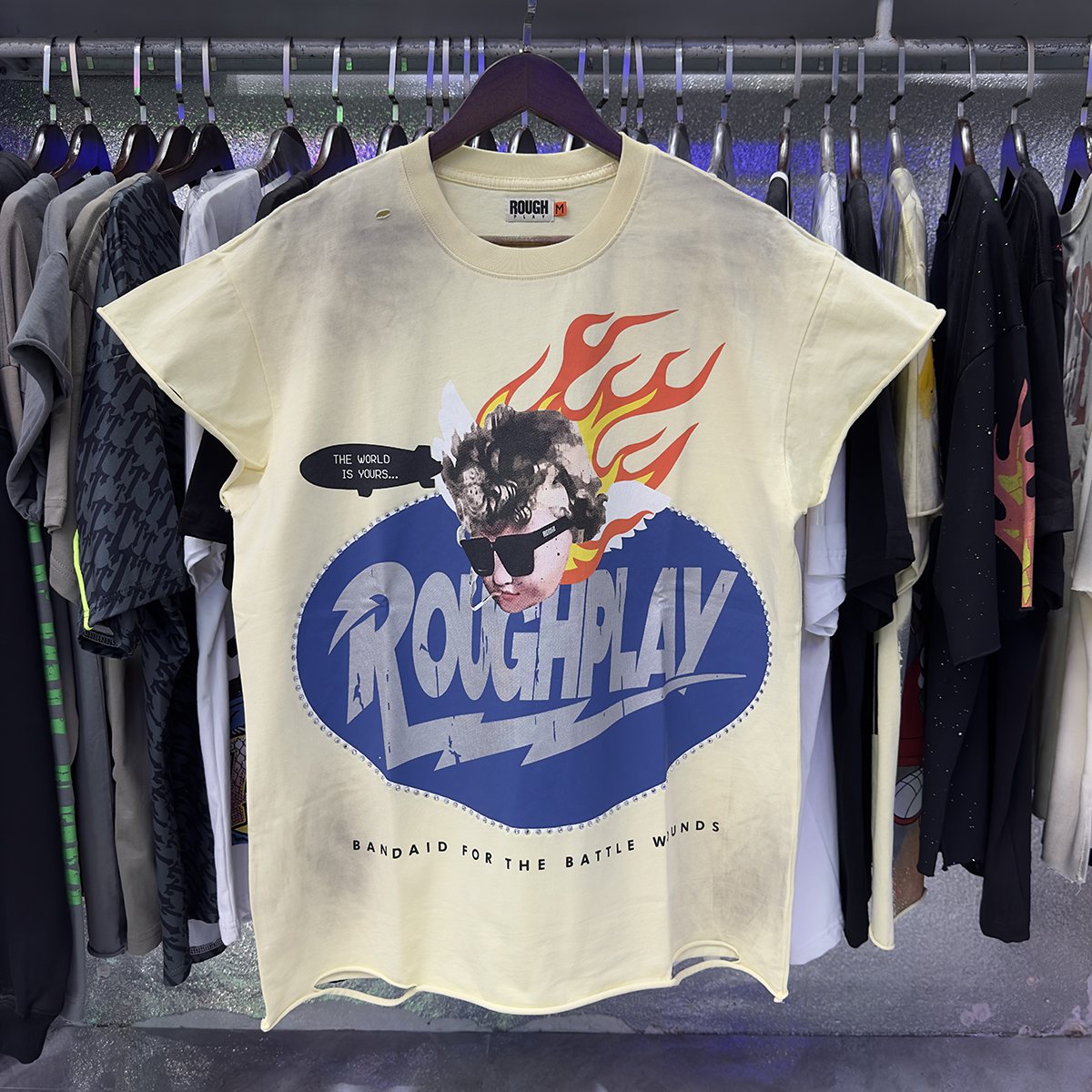 Rough Play SoleBoy Rhinestone Sleeveless T-Shirt — context