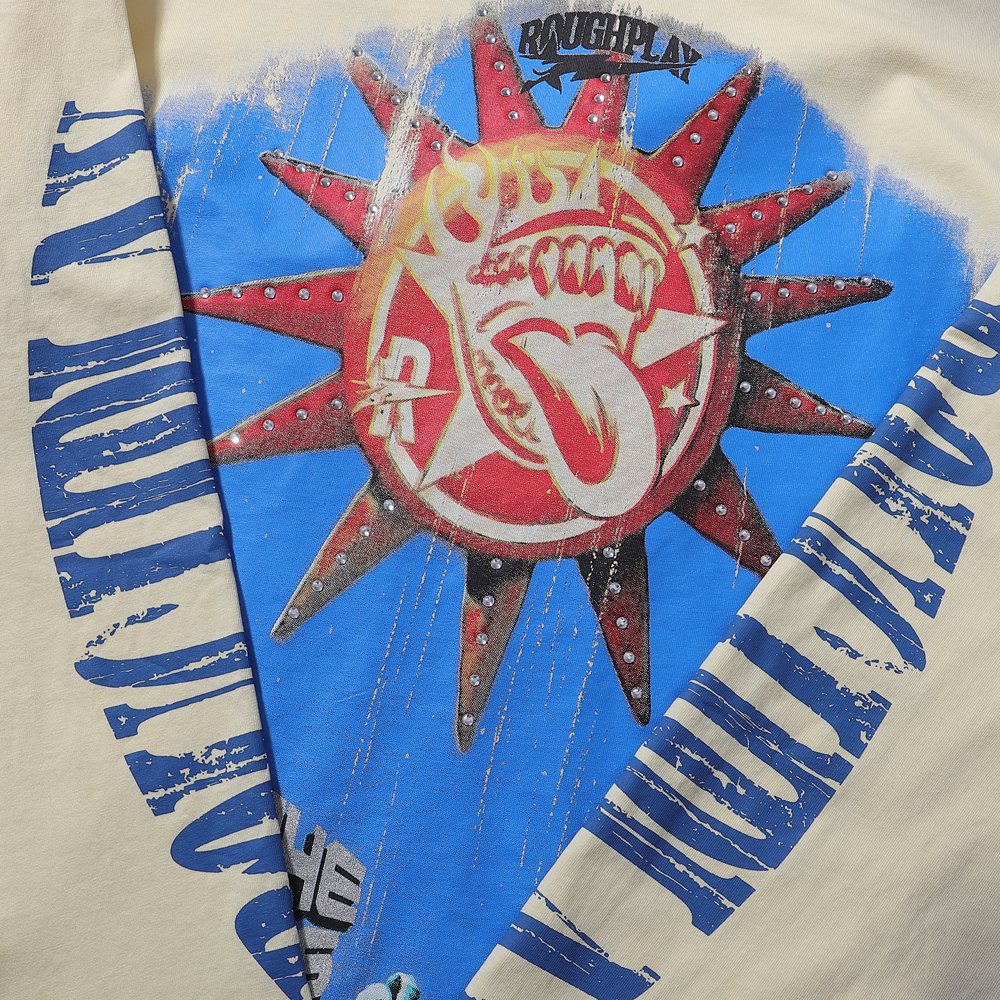 Rough Play SunShower Rhinestone Long-Sleeve T-Shirt — detail