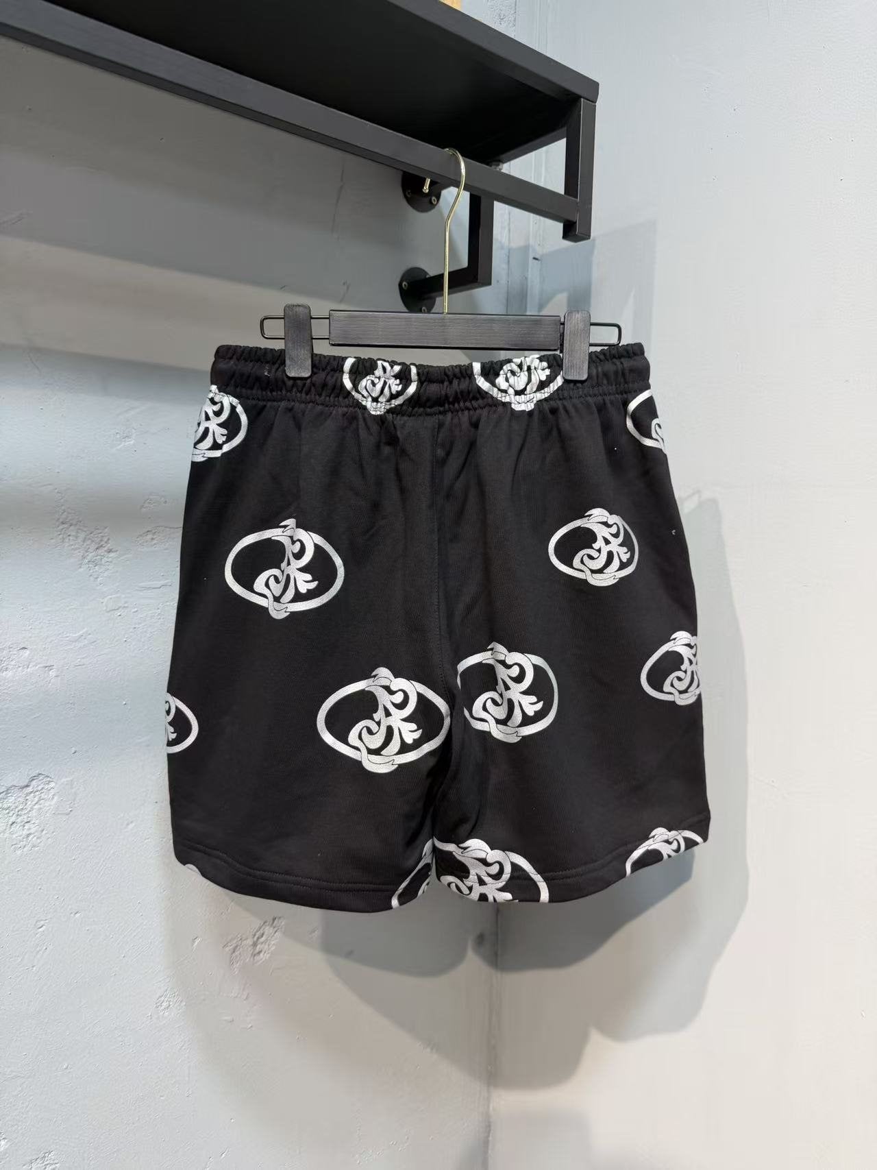 ASAALL Graphic Print Shorts - Black — back