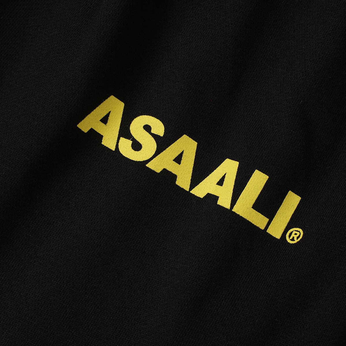 ASAALL Black Multicolor Graphic Shorts — fabric_closeup