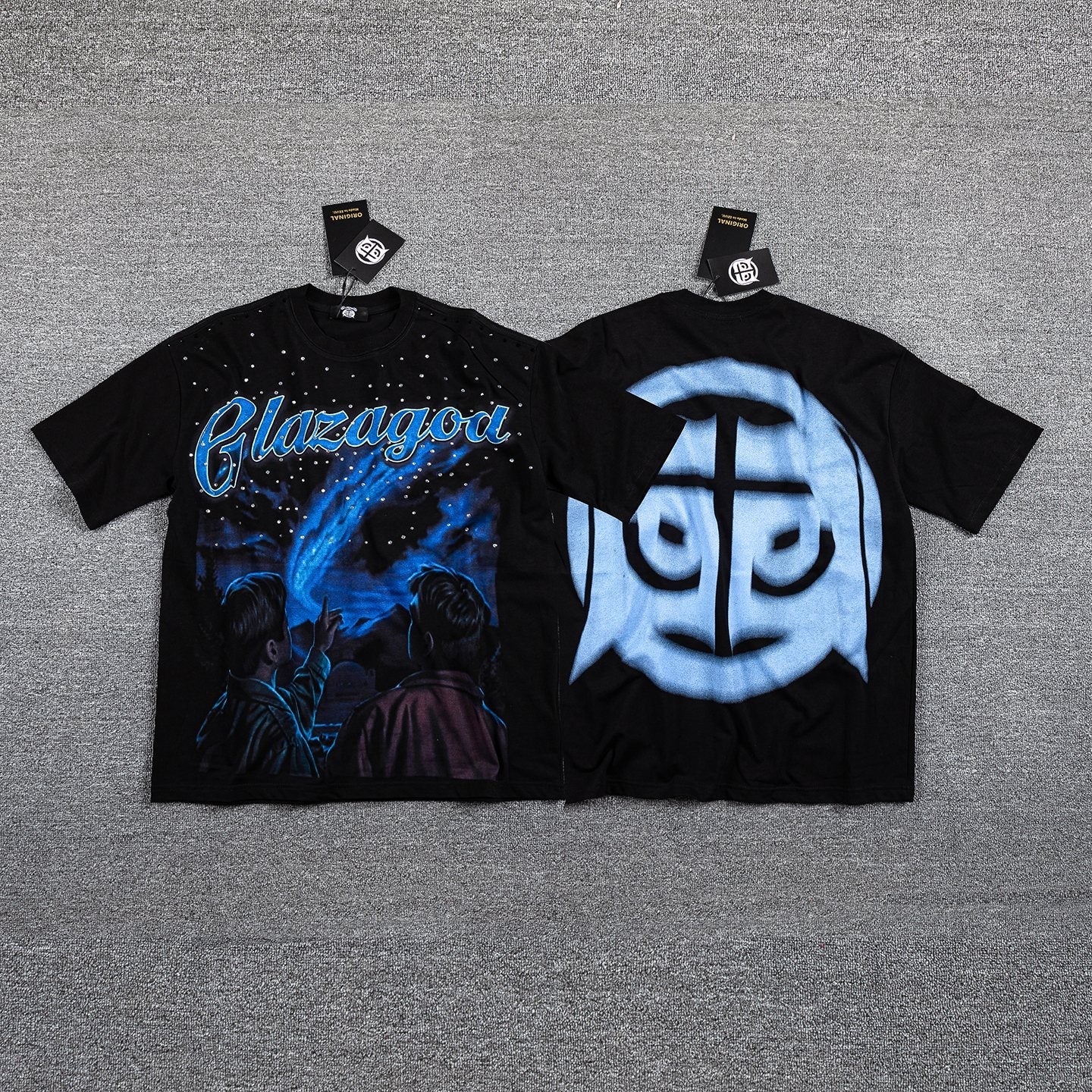 Glazagod Blue Graphic Short-Sleeve T-Shirt — hero