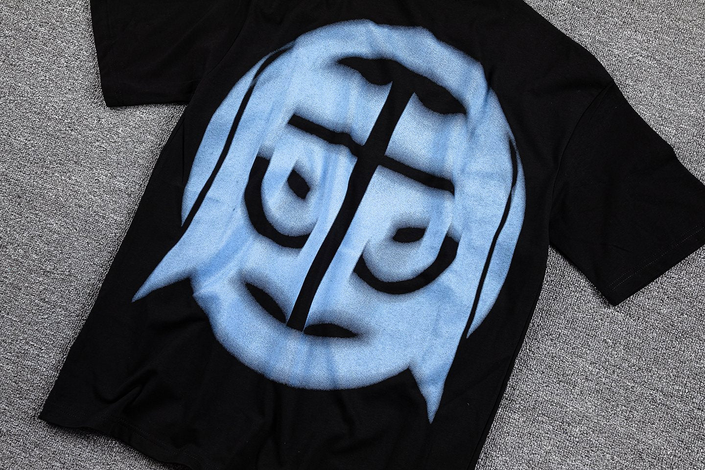 Glazagod Blue Graphic Short-Sleeve T-Shirt — detail