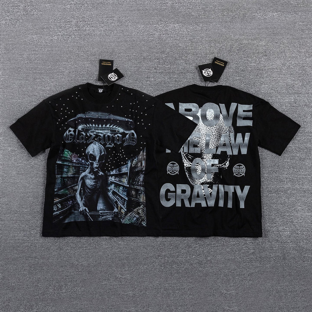 GlazingD Above the Law of Gravity Graphic T-Shirt — hero