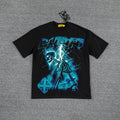 GUAPI Blue Graphic Black T-Shirt — hero