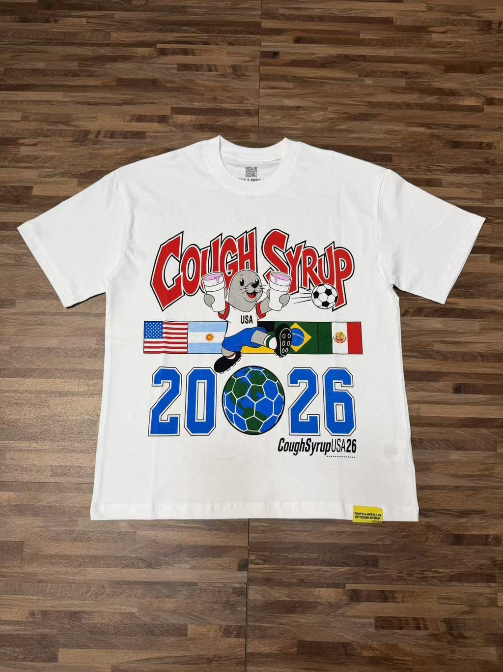 THAT'S A AWFUL LOT OF COUGH SYRUP Soccer Graphic T-Shirt — front
