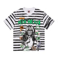 ASAALL Striped Front & Back Graphic T-Shirt — hero