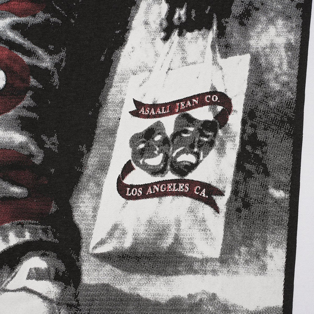 ASAALL Black and Red Front Graphic T-Shirt — detail