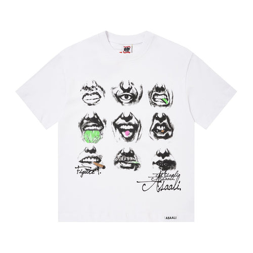 ASAALL Eye & Mouth Graphic Short-Sleeve T-Shirt — hero