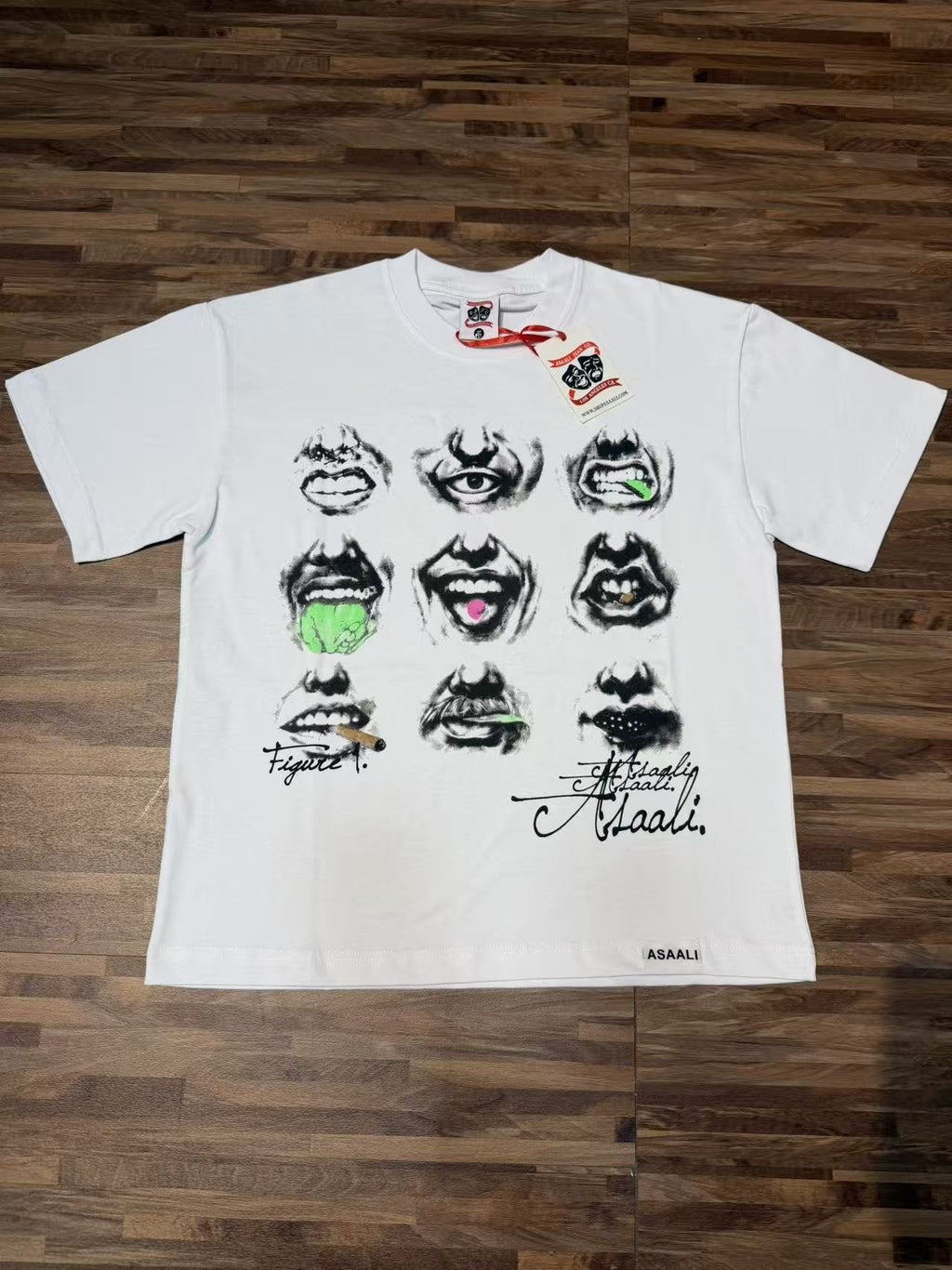ASAALL Eye & Mouth Graphic Short-Sleeve T-Shirt — front