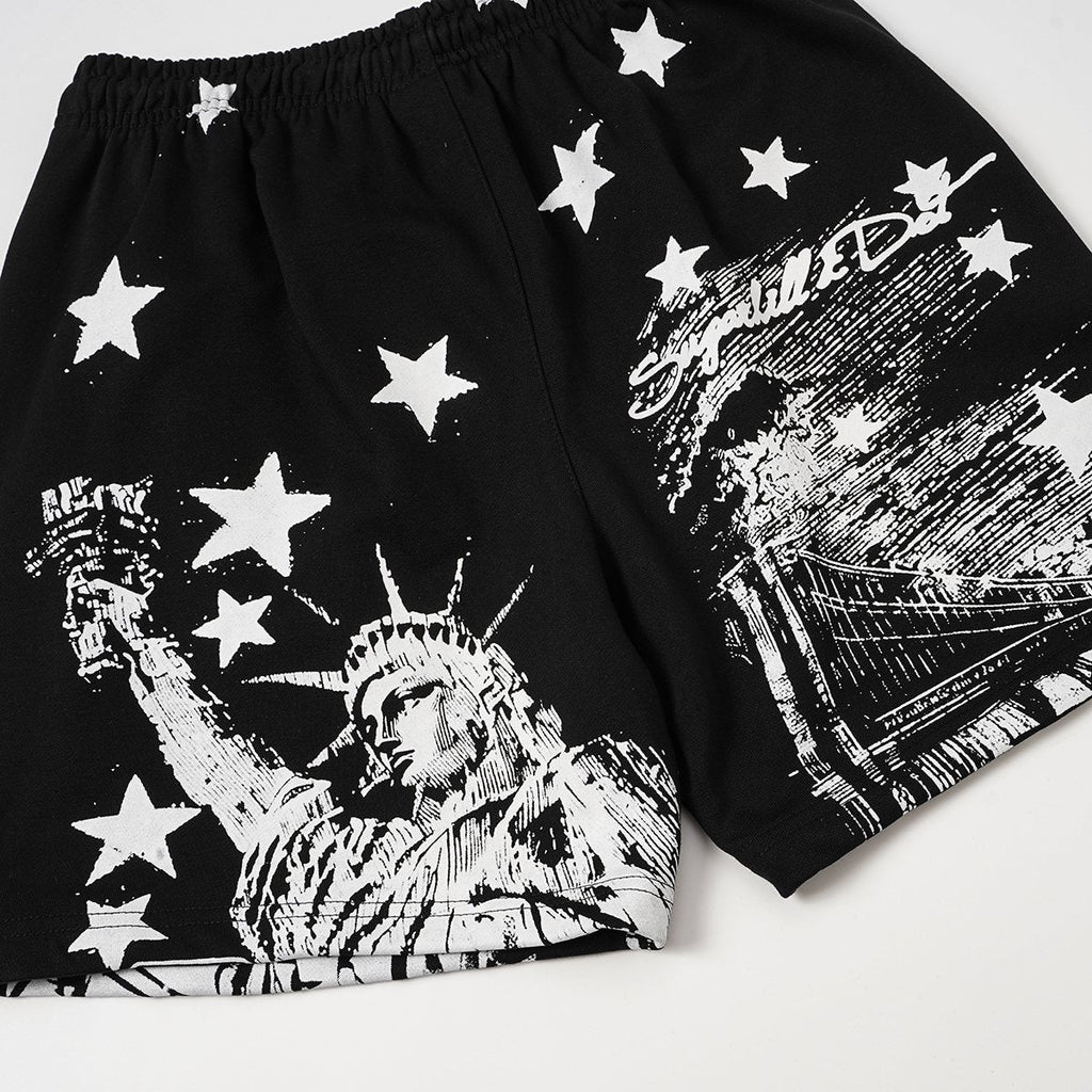 ASAALL New York Star Graphic Shorts — detail