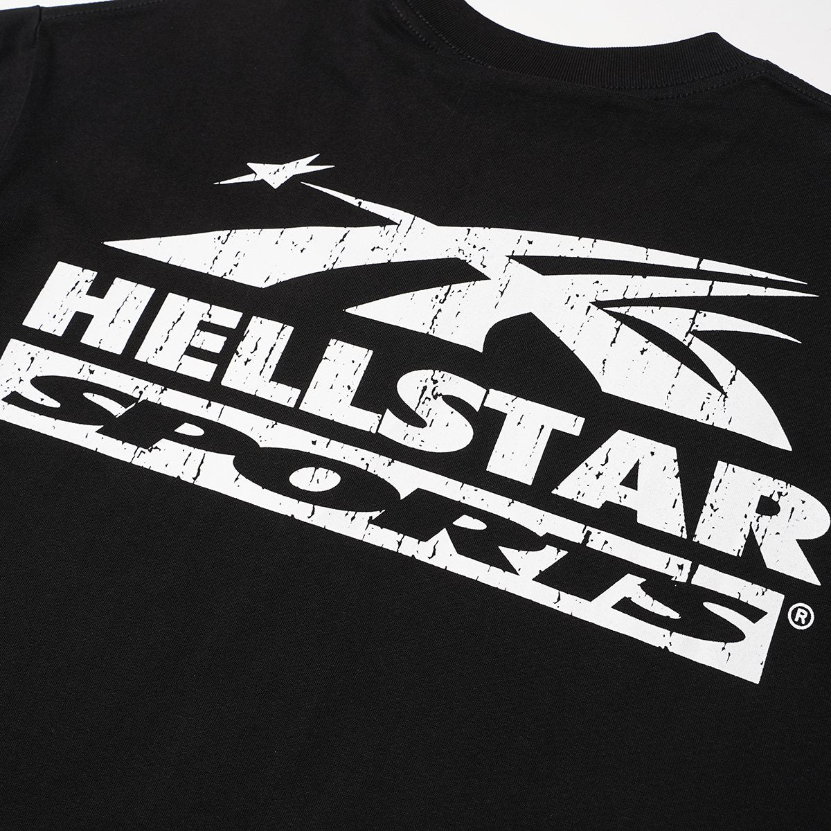 Hellstar Beat Us Sports Graphic T-Shirt — fabric_closeup
