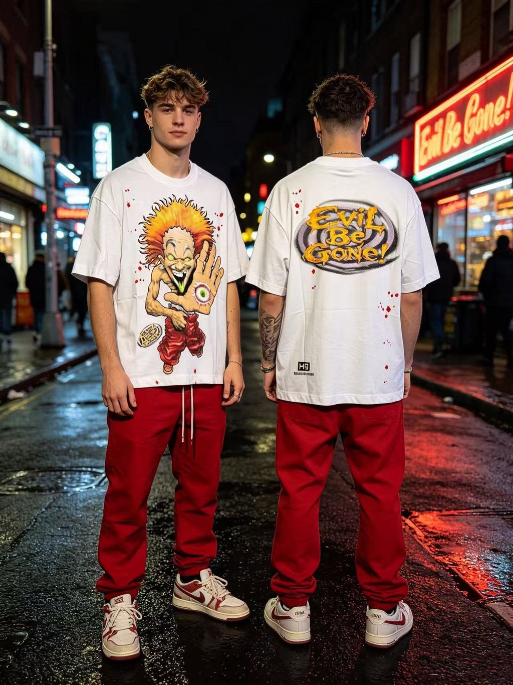 Hellstar Evil Be Gone Clown Graphic T-Shirt — context