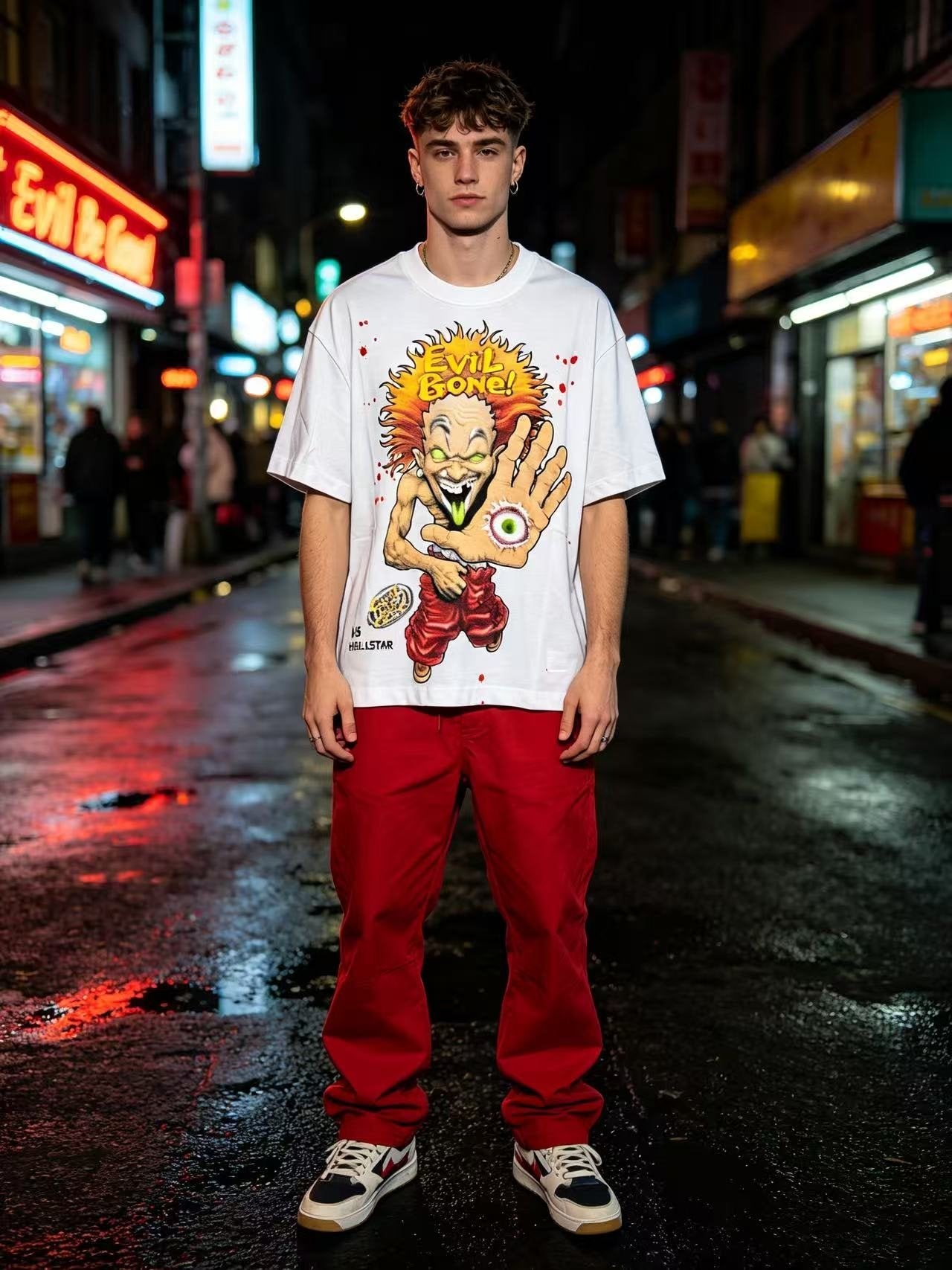 Hellstar Evil Be Gone Clown Graphic T-Shirt — context