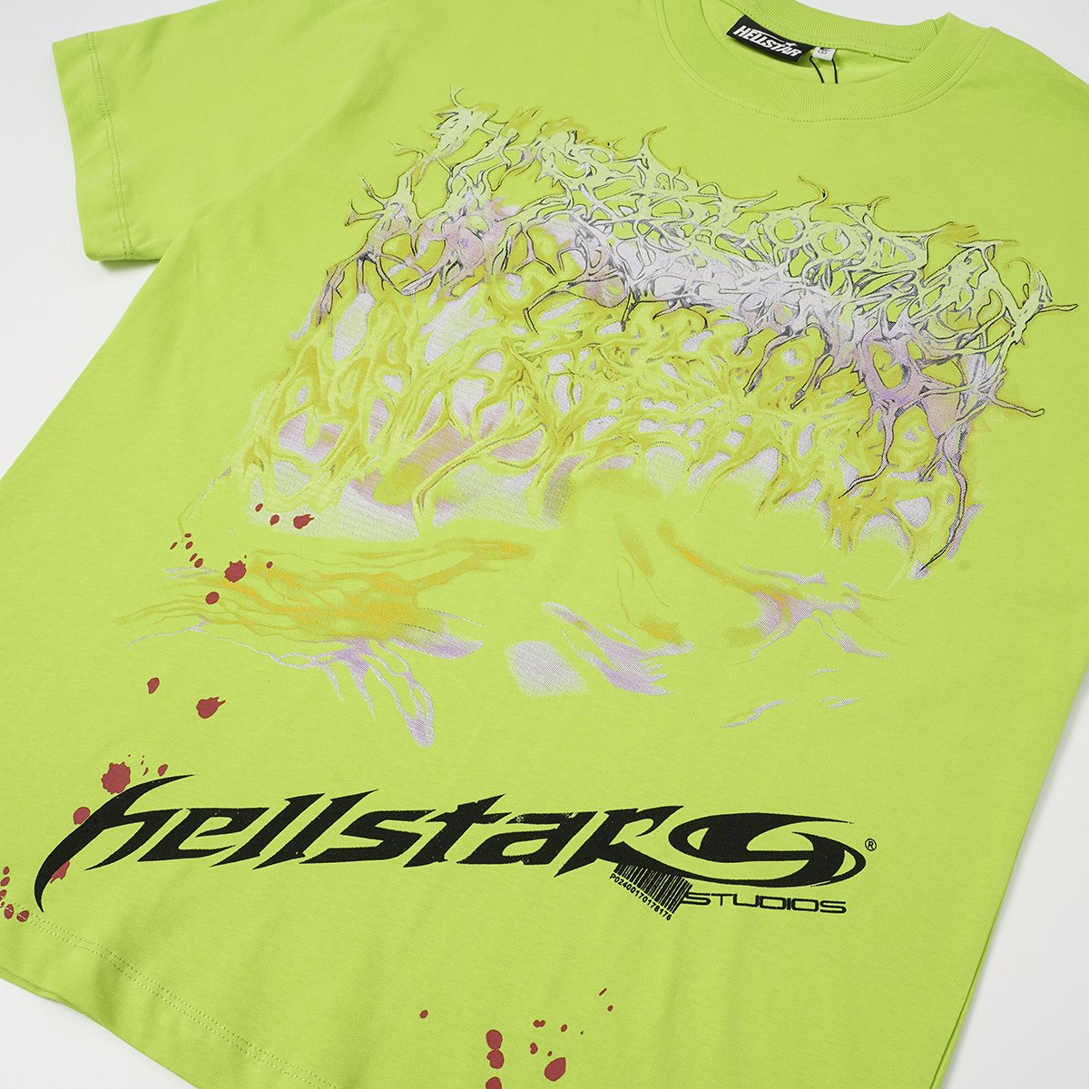 Hellstar Green Back Graphic Short-Sleeve T-Shirt — detail