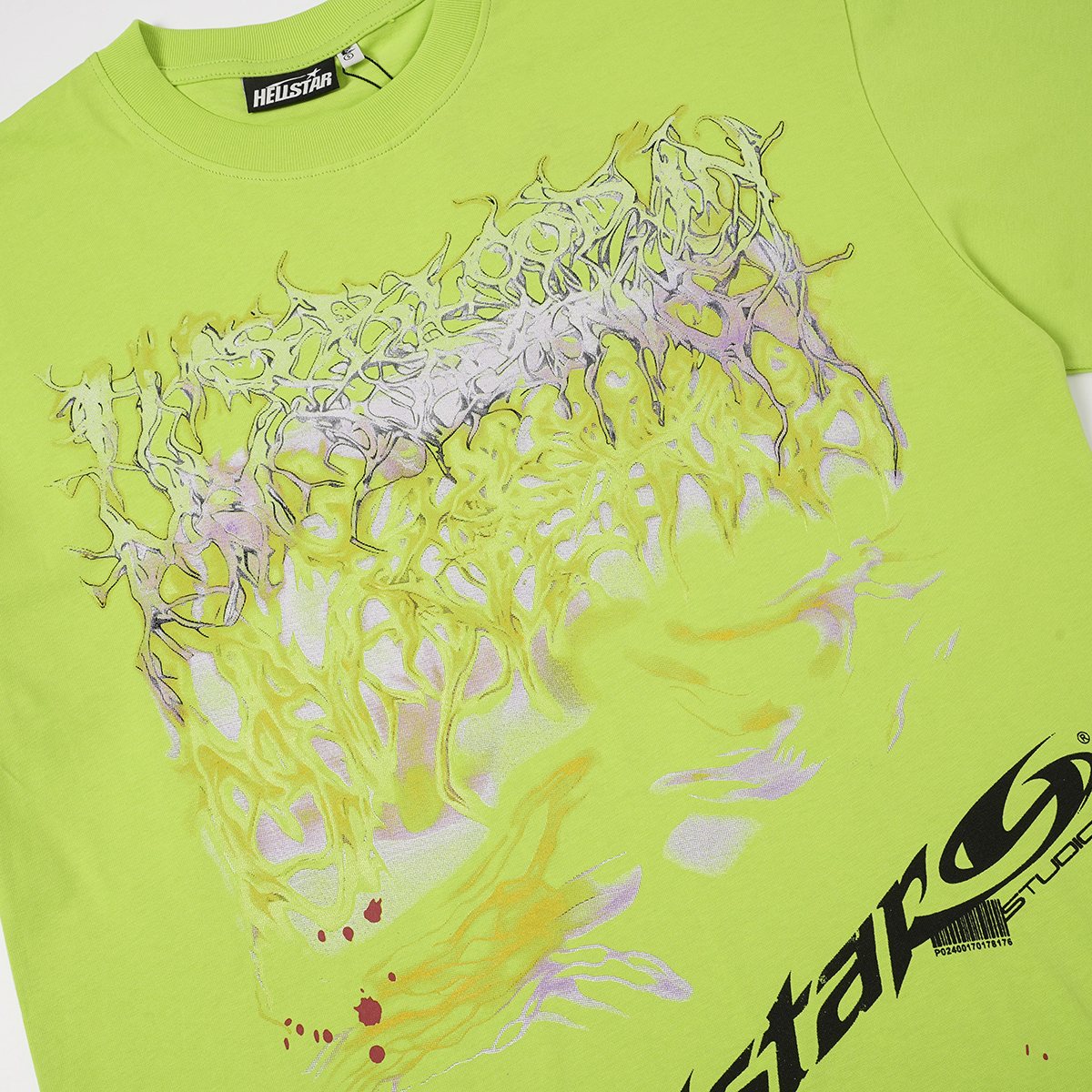 Hellstar Green Back Graphic Short-Sleeve T-Shirt — detail