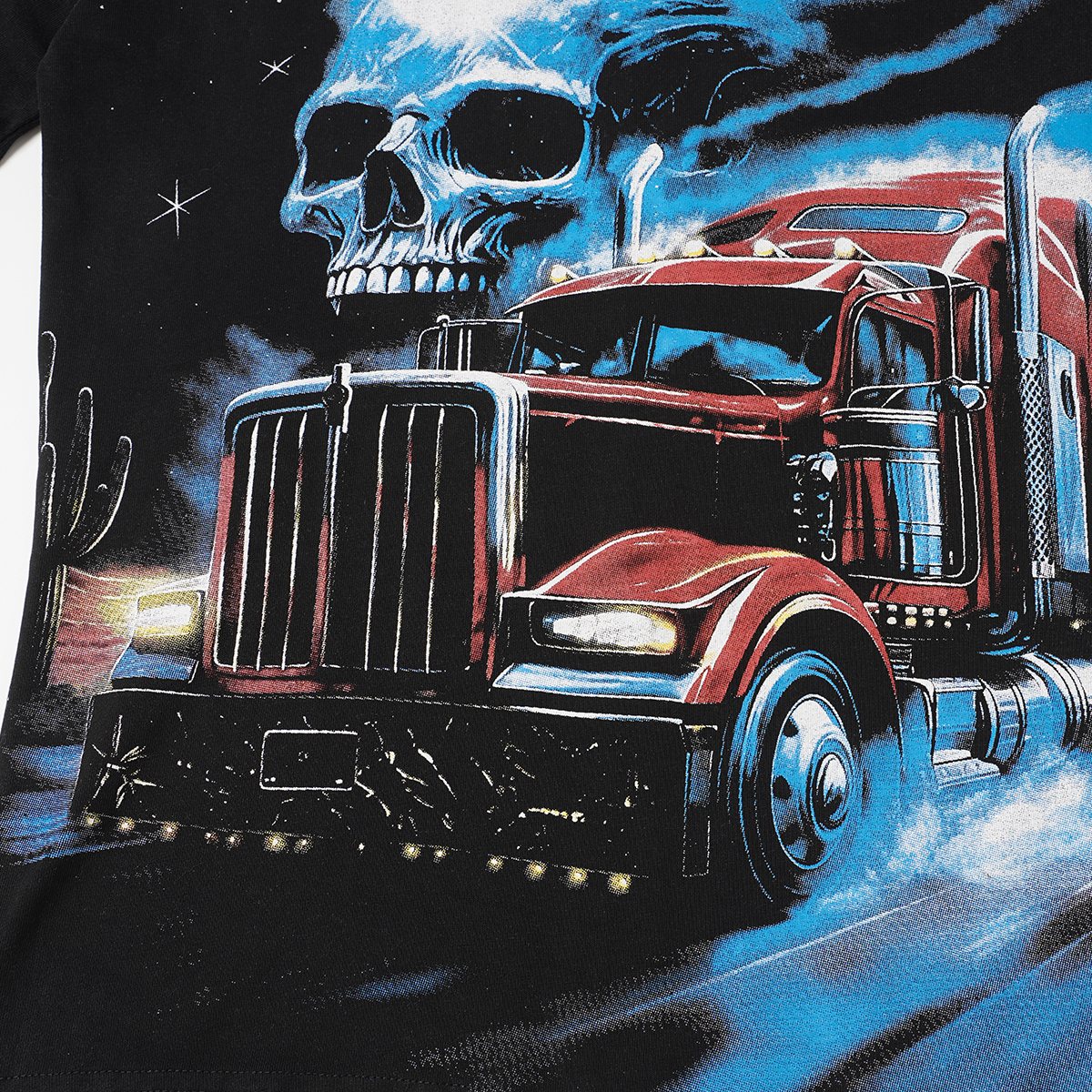 Godspeed Truck & Skull Graphic Short-Sleeve T-Shirt — detail