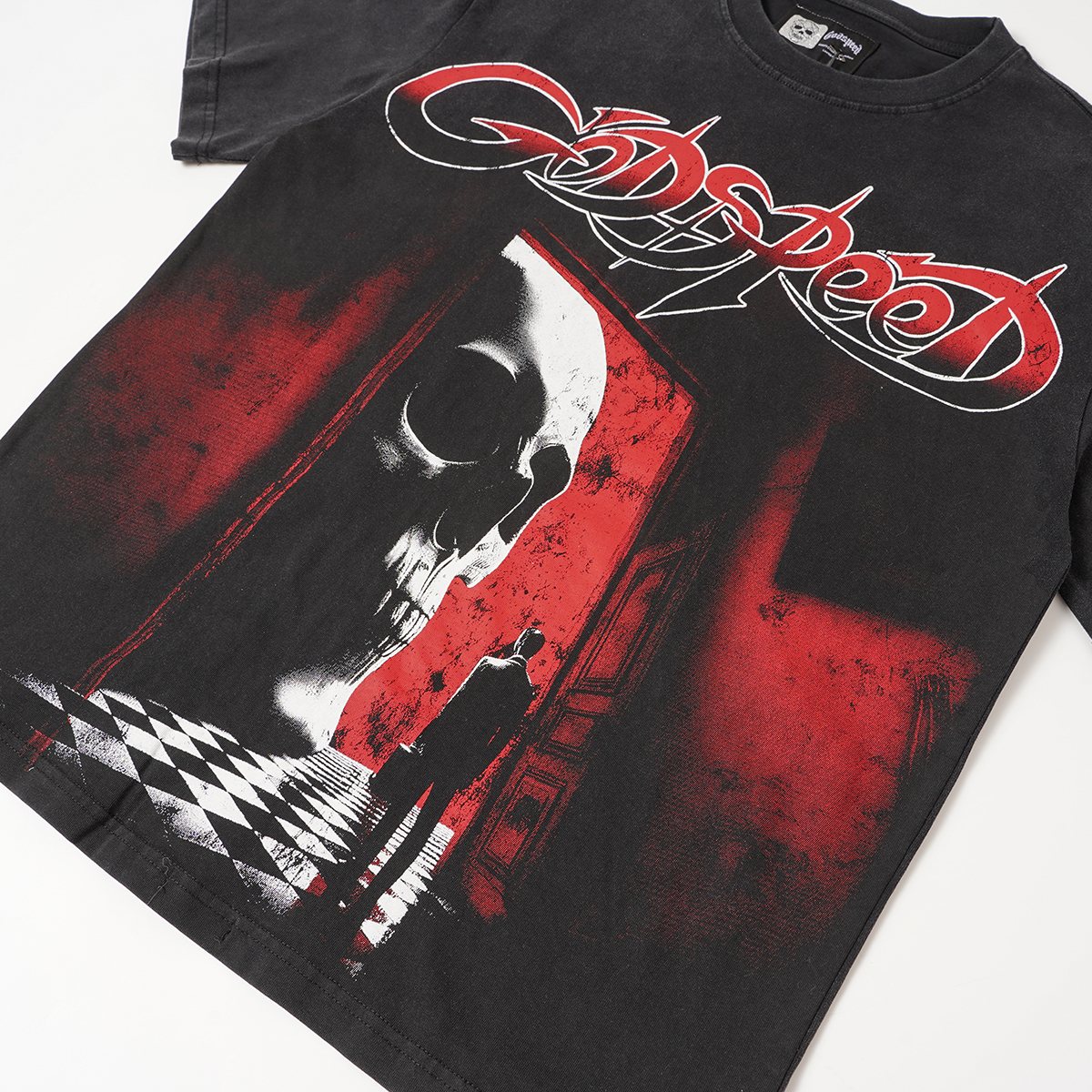 Godspeed Skull Graphic T-Shirt — front