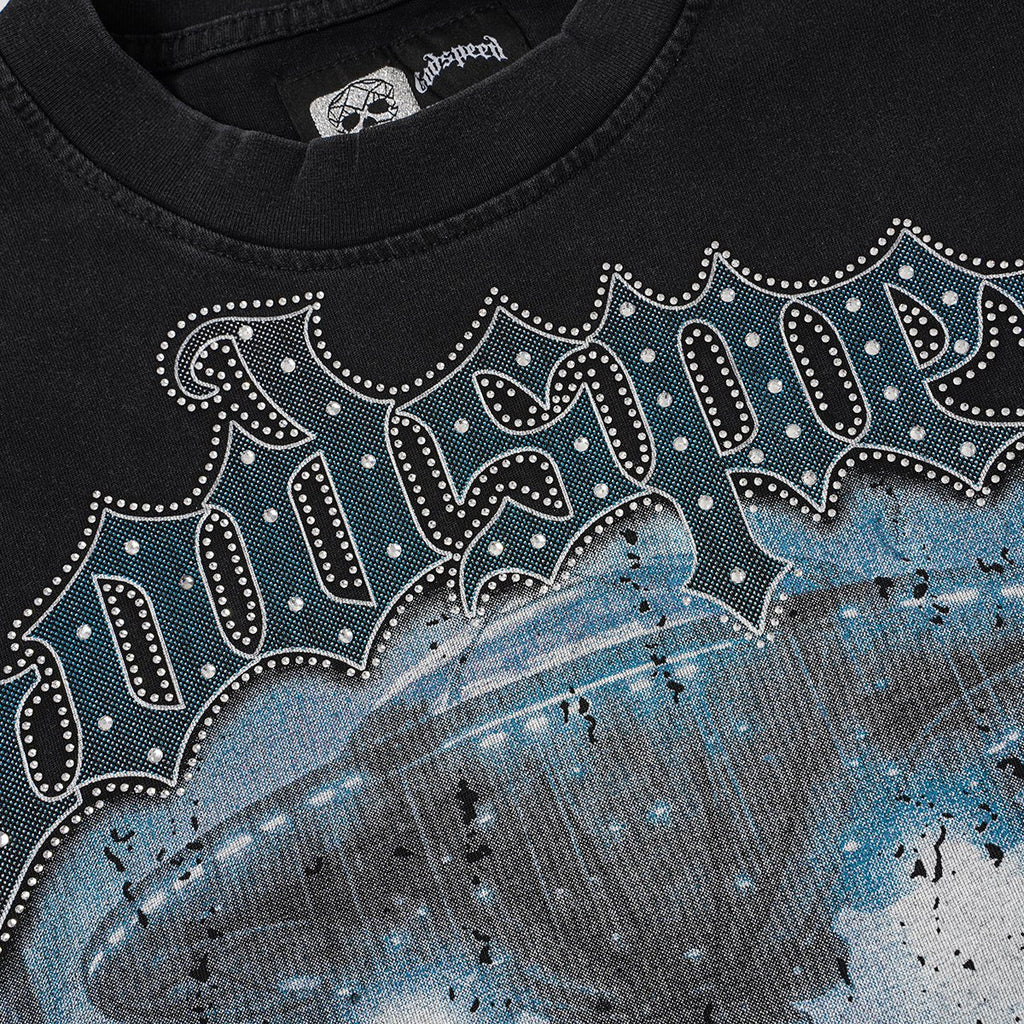 Godspeed Washed Black EST MMXXVI Graphic T-Shirt — detail