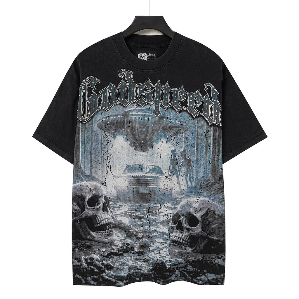 Godspeed Washed Black EST MMXXVI Graphic T-Shirt — hero