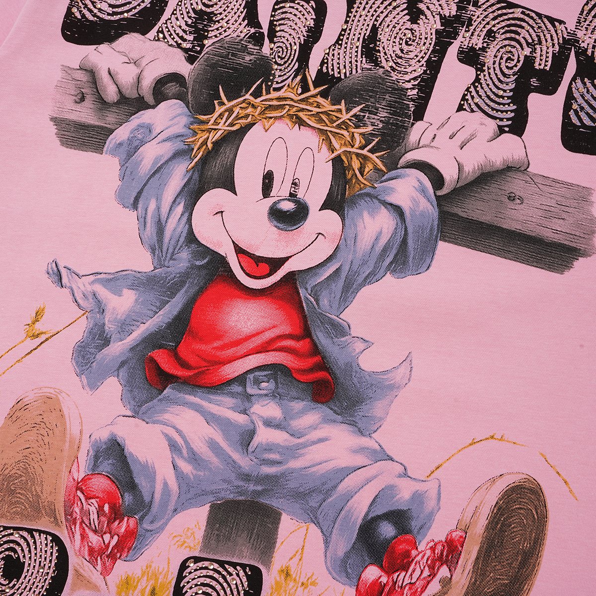 SAINT Dreams Rhinestone Graphic T-Shirt — detail