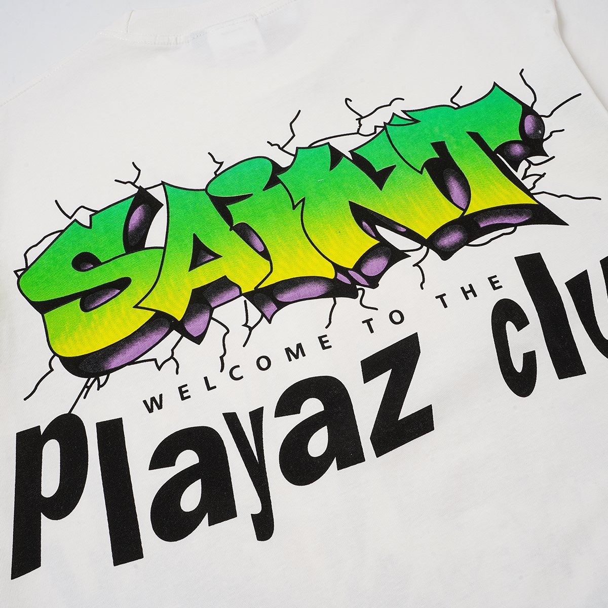 SAINT Playaz Club Graphic T-Shirt — detail