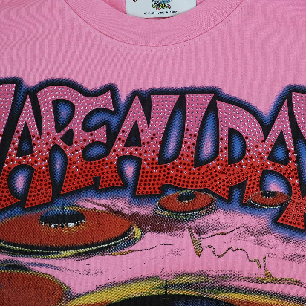 Valley Dreams UFO Comic Graphic Short-Sleeve T-Shirt — detail