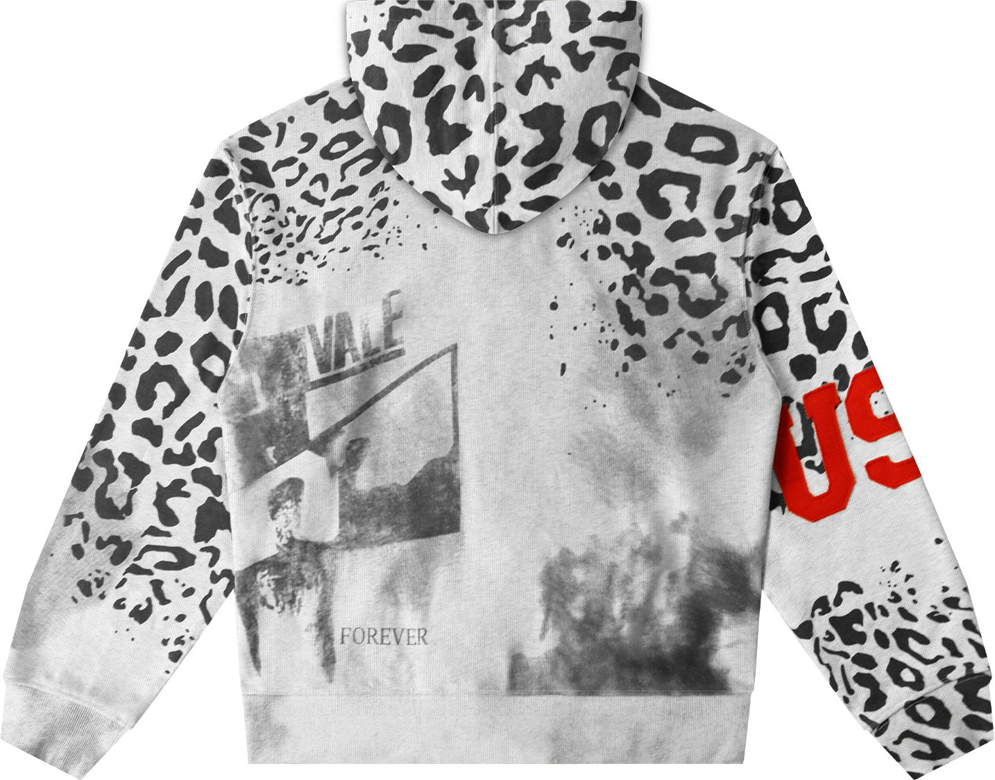 Valley Dreams Forever Leopard Panel Zip Hoodie — back