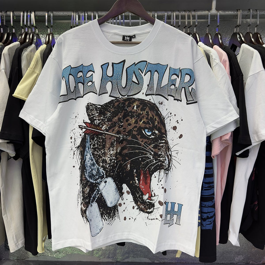 Life Hustlere Leopard Graphic T-Shirt — context