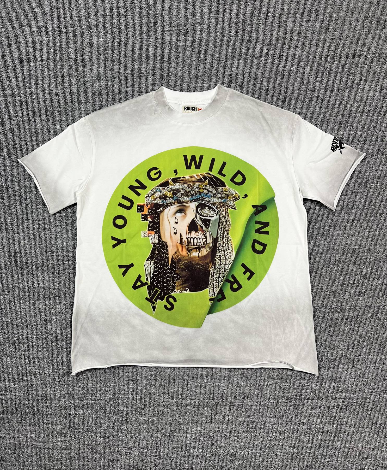 Rough Play Skull Graphic Short-Sleeve T-Shirt — front