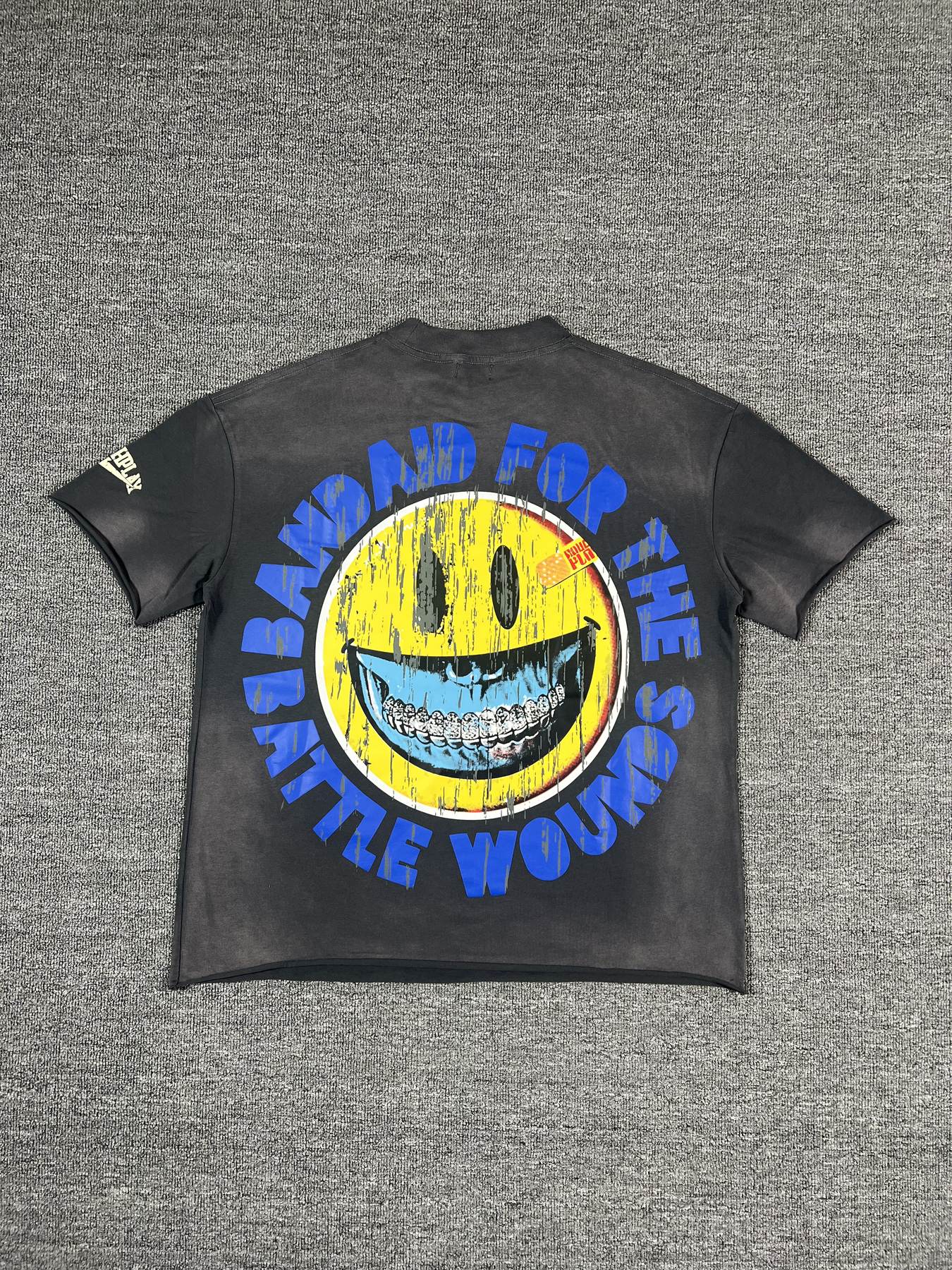 Rough Play Baseball Smiley Graphic T-Shirt — back