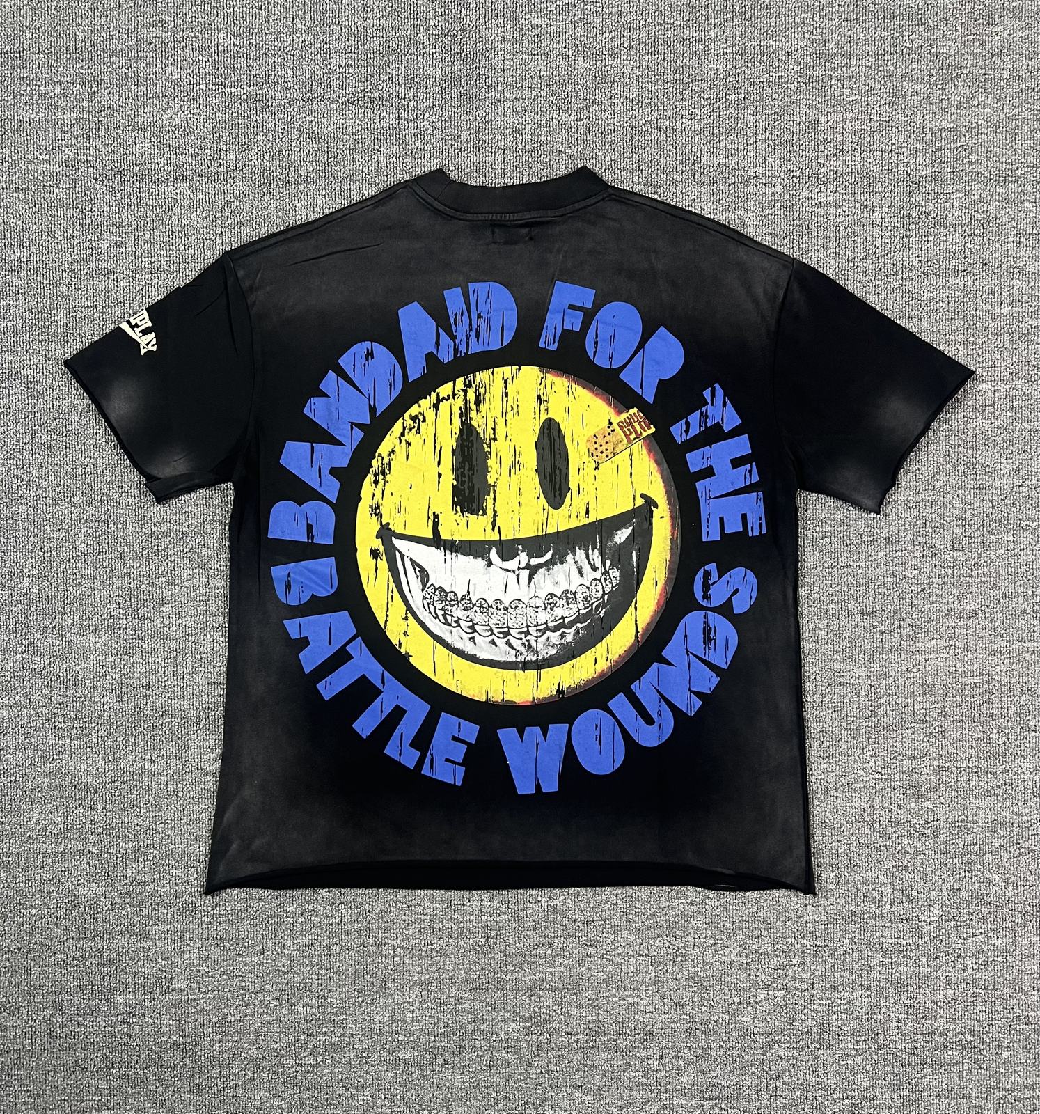 Rough Play Baseball Smiley Graphic T-Shirt — back