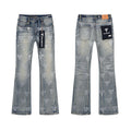 VALABASAS Triangle Motif Washed Denim Jeans — hero