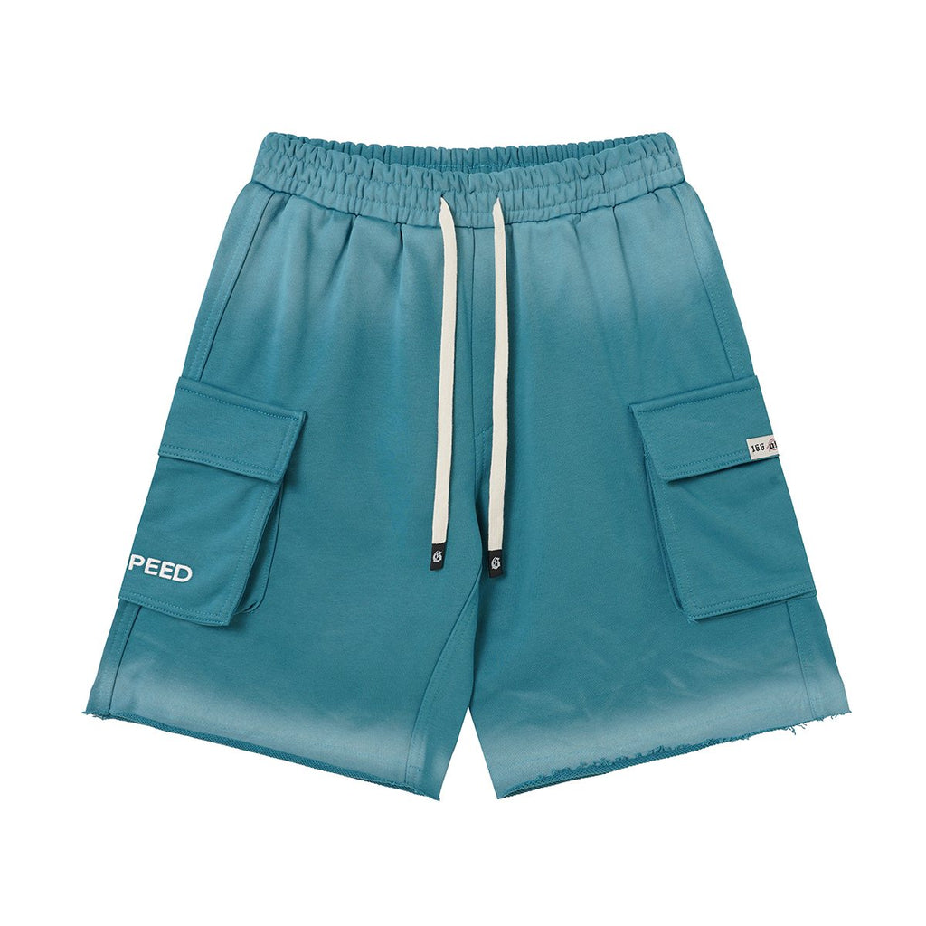 Godspeed Embroidered Cargo Sweat Shorts — front