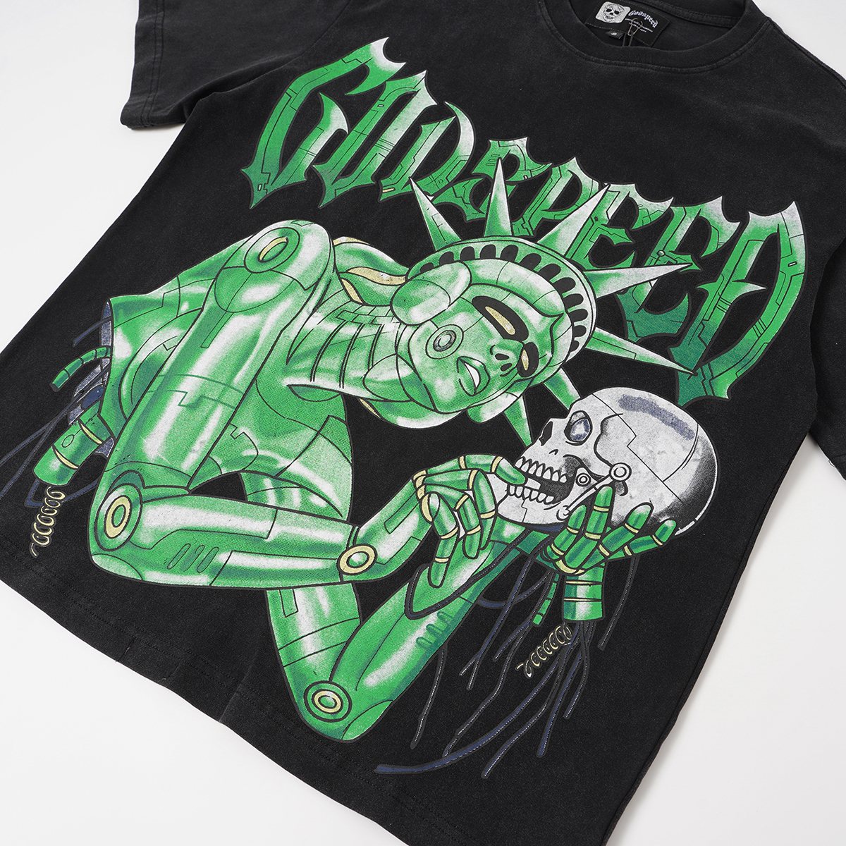 Godspeed Robot Skull Graphic T-Shirt — detail