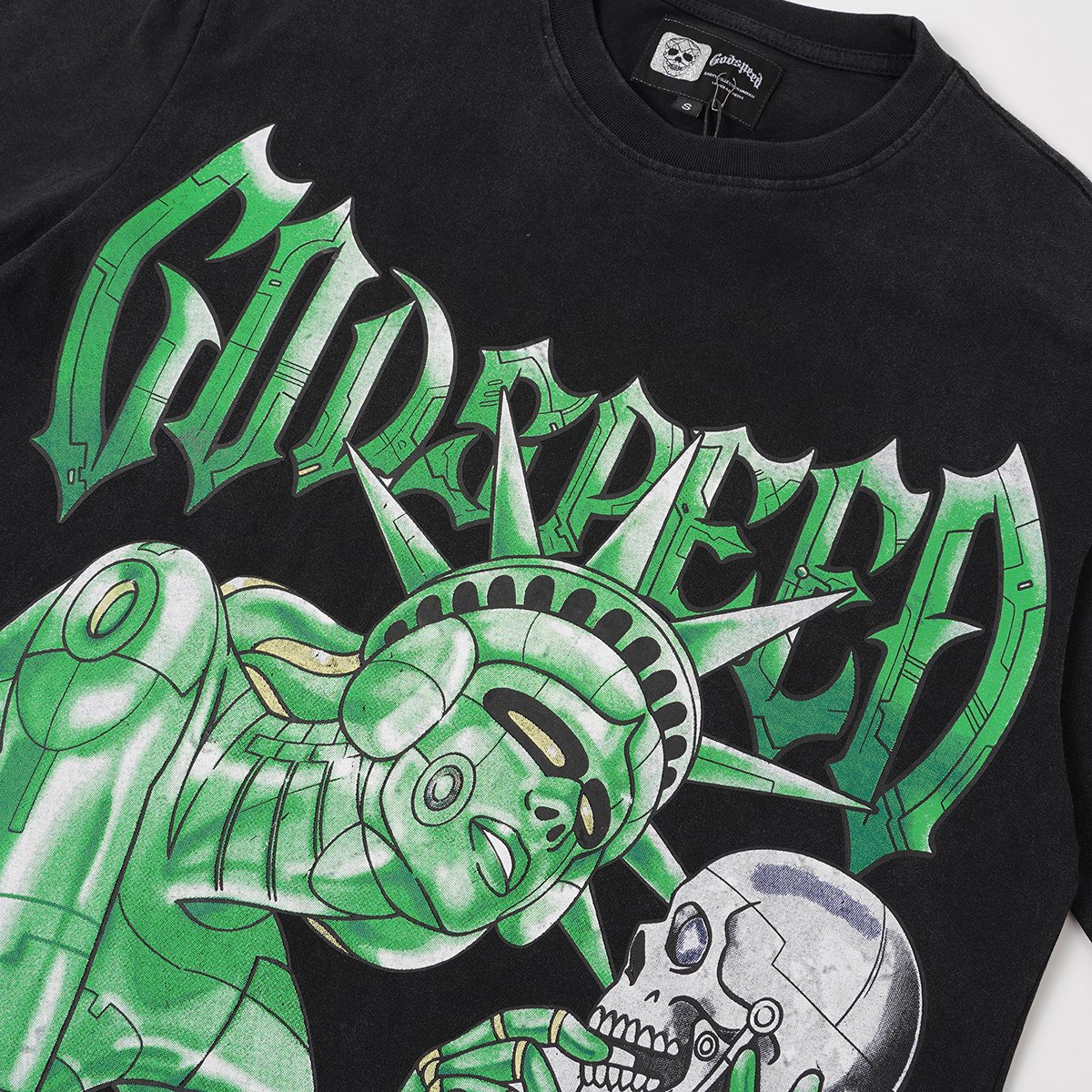 Godspeed Robot Skull Graphic T-Shirt — detail