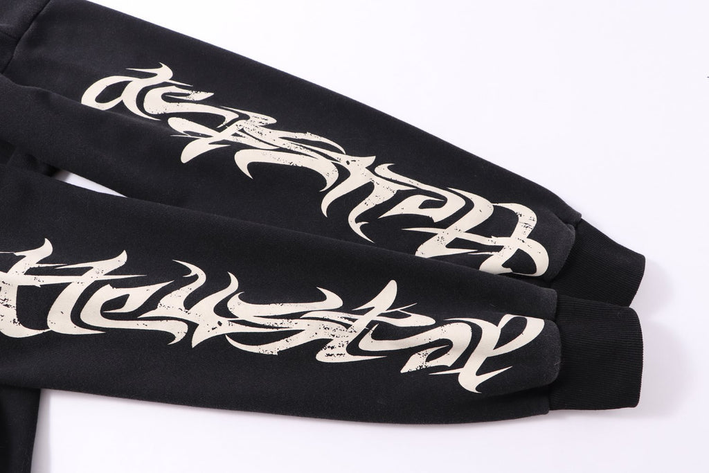 Hellstar Om Graphic Zip-Up Hoodie — detail