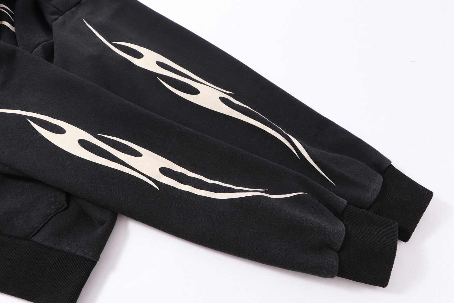 Hellstar Flame Graphic Zip-Up Hoodie — detail