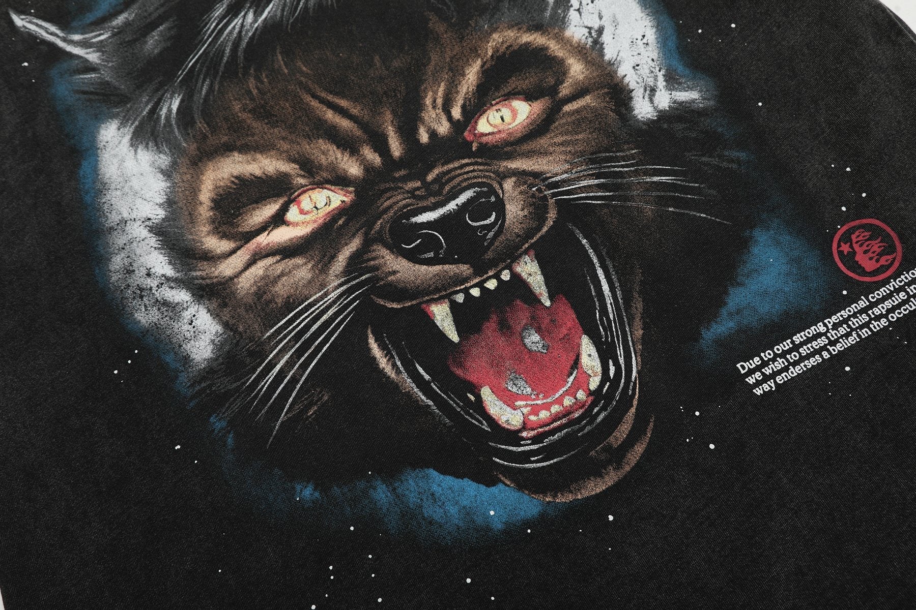 Hellstar Moon Animal Graphic T-Shirt — detail