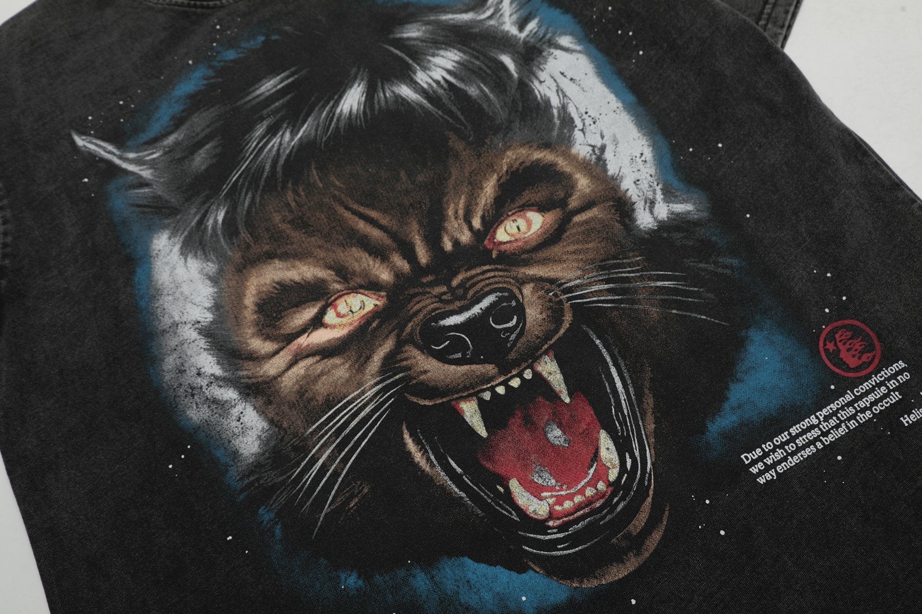 Hellstar Moon Animal Graphic T-Shirt — detail