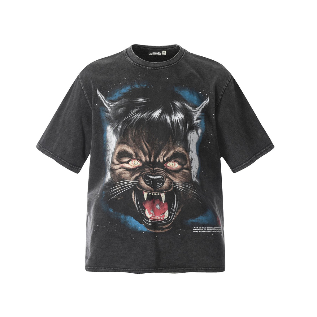 Hellstar Moon Animal Graphic T-Shirt — front