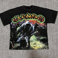 HARMONY Grim Reaper Cemetery Graphic T-Shirt — front