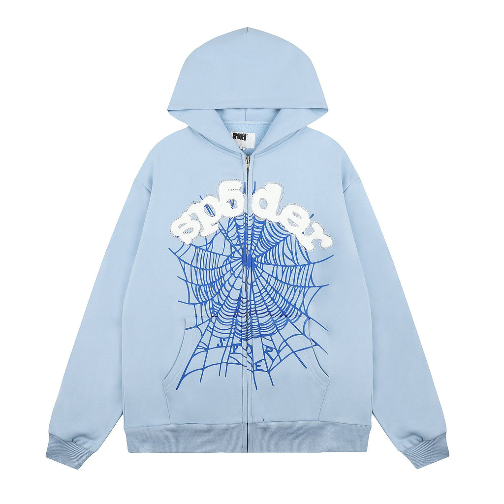 Sp5der Spiderweb Graphic Zip Hoodie — hero