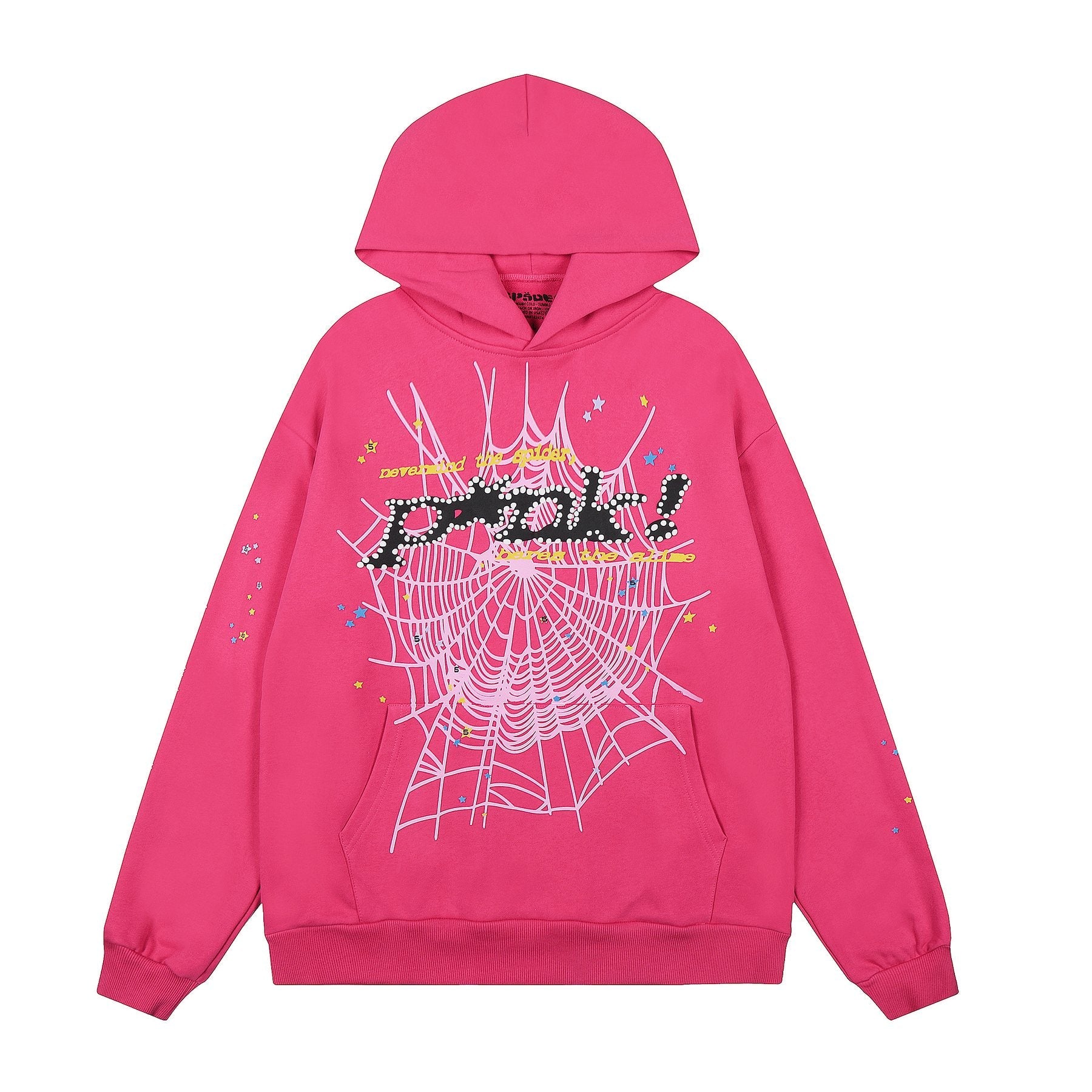 Sp5der Pink Spiderweb Graphic Matching Set — front