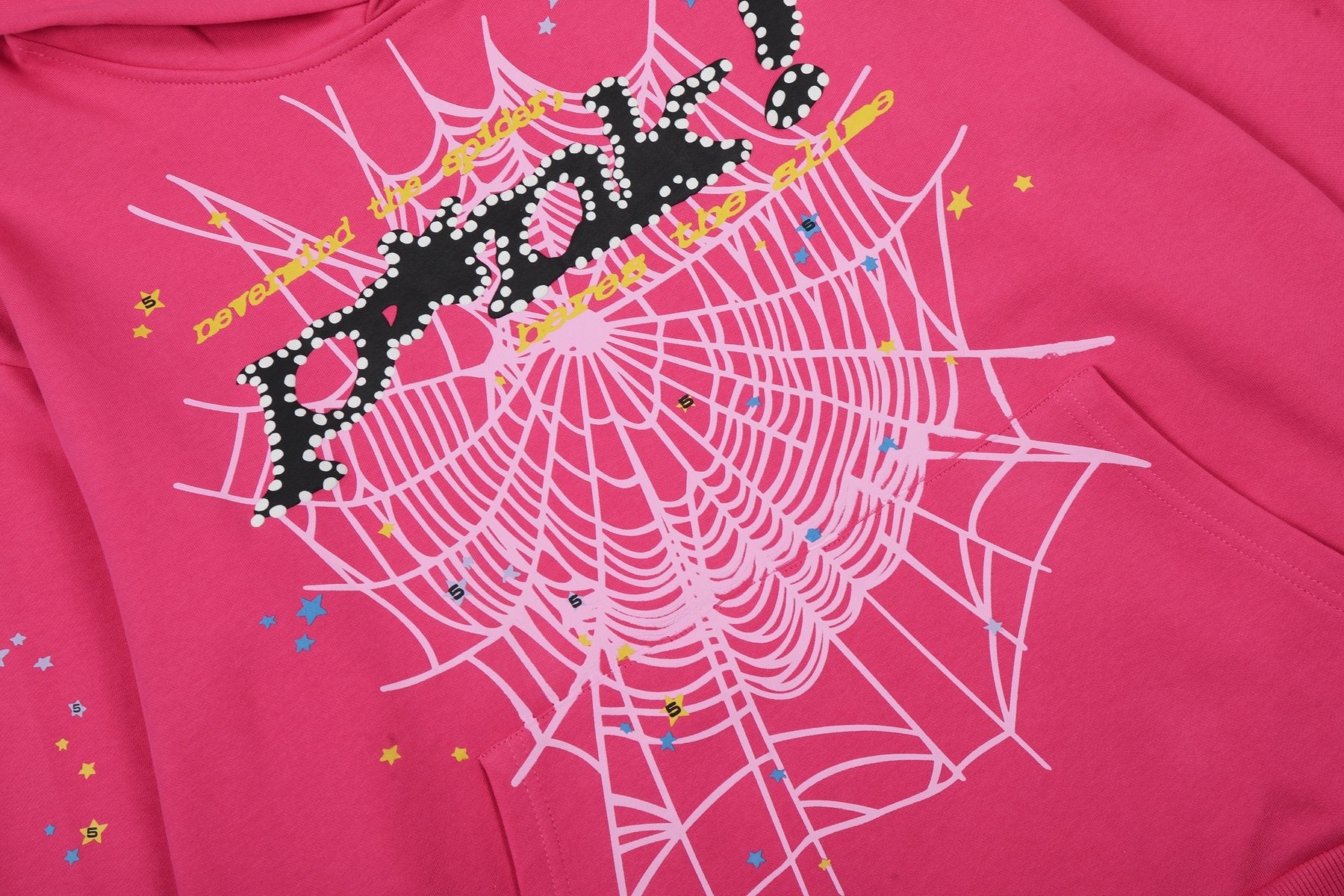 Sp5der Pink Spiderweb Graphic Matching Set — detail